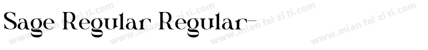 Sage Regular Regular字体转换